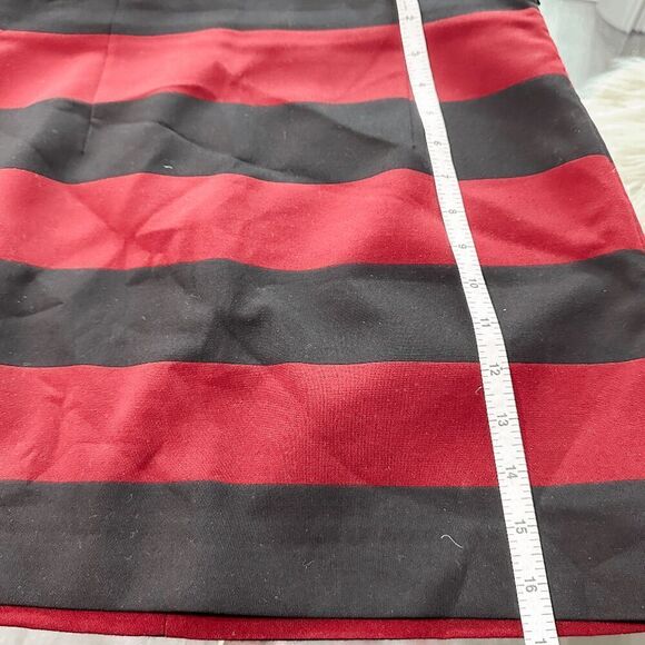 Zara Black and Red Striped Mini Skirt Size Medium - Picture 3 of 10